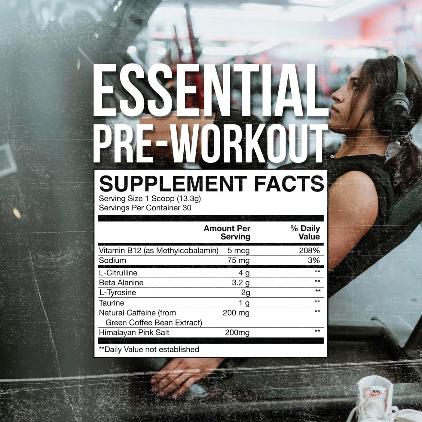 Raw cbum essential pre workout pre entrenamiento 30 servicios sabor blue raspberry