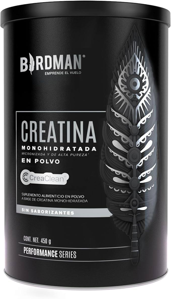 Birdman Creatina Monohidratada de Alta Pureza En Polvo Sin Sabor, Preworkout, Alto Rendimiento | 90 Servicios | 450g.