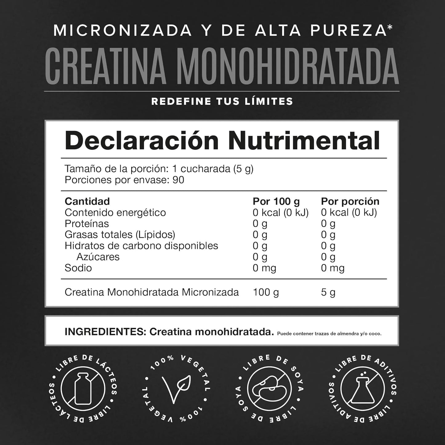 Birdman Creatina Monohidratada de Alta Pureza En Polvo Sin Sabor, Preworkout, Alto Rendimiento | 90 Servicios | 450g.