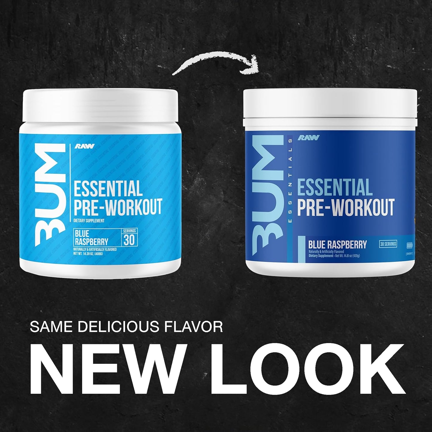 Raw cbum essential pre workout pre entrenamiento 30 servicios sabor blue raspberry