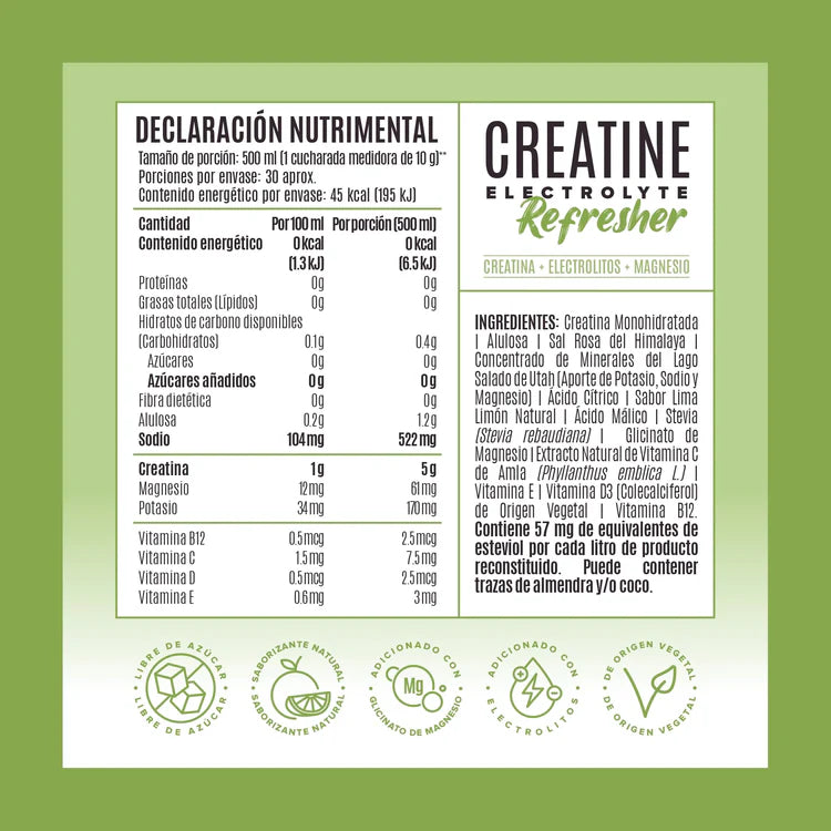 Birdman Creatine Refresher | Sabor Lemon Twist | Creatina Monohidratada con Electrolitos, Magnesio y Vitaminas | Sin Azúcar, Sin Calorías | Saborizantes y Endulzantes Naturales  | 30 Porciones | 300g (Copia)