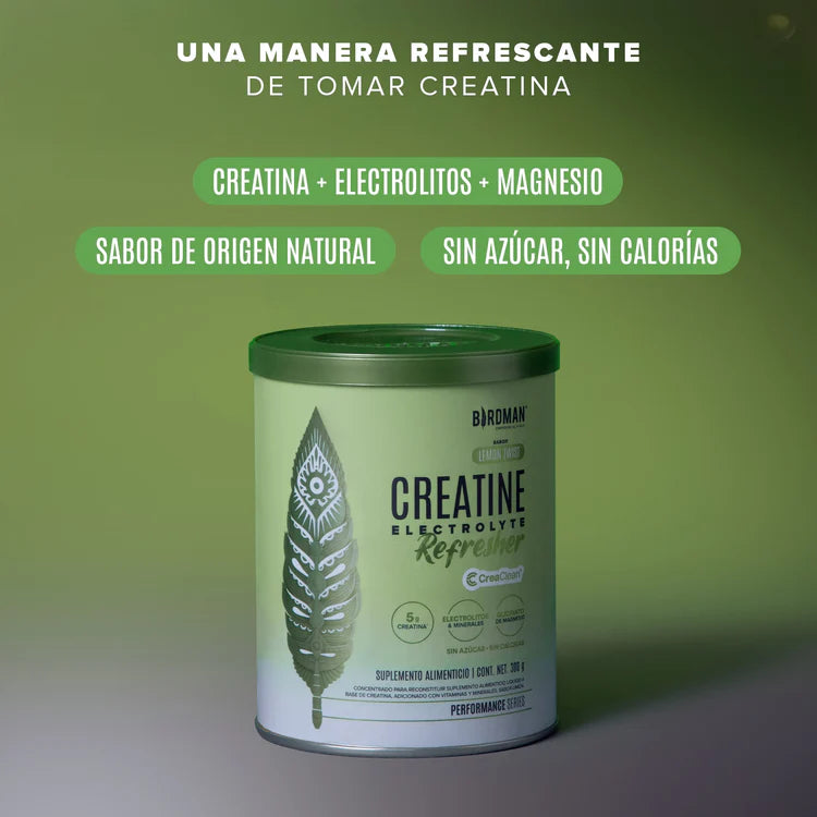 Birdman Creatine Refresher | Sabor Lemon Twist | Creatina Monohidratada con Electrolitos, Magnesio y Vitaminas | Sin Azúcar, Sin Calorías | Saborizantes y Endulzantes Naturales  | 30 Porciones | 300g (Copia)