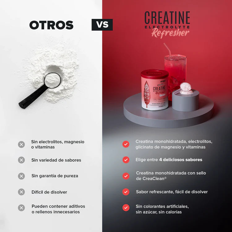 Birdman Creatine Refresher  | Sabor WaterMelon Splash | Creatina Monohidratada con Electrolitos, Magnesio y Vitaminas | Sin Azúcar, Sin Calorías | Saborizantes y Endulzantes Naturales| 30 Porciones | 300g