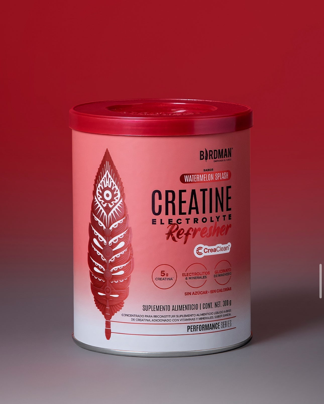 Birdman Creatine Refresher  | Sabor WaterMelon Splash | Creatina Monohidratada con Electrolitos, Magnesio y Vitaminas | Sin Azúcar, Sin Calorías | Saborizantes y Endulzantes Naturales| 30 Porciones | 300g